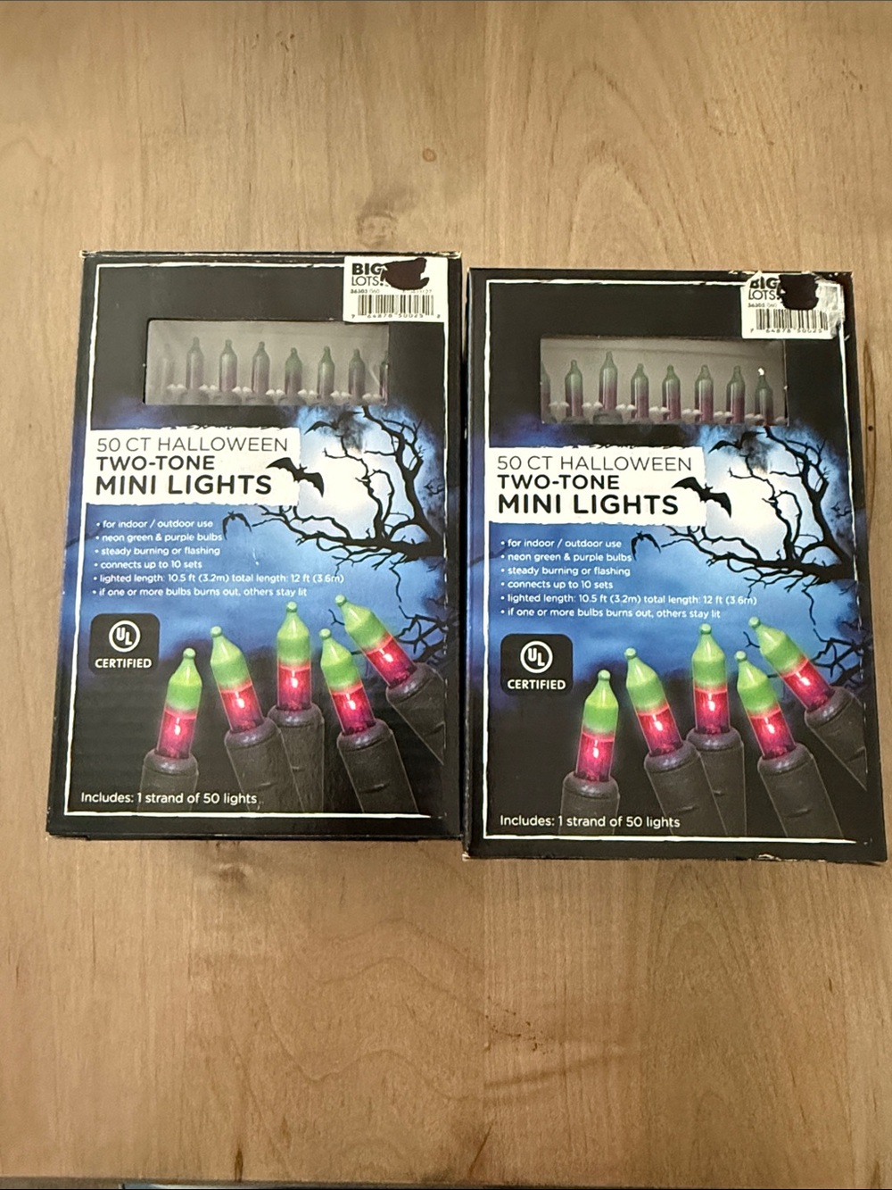 Halloween Two-Tone Mini String Lights - Green & Purple